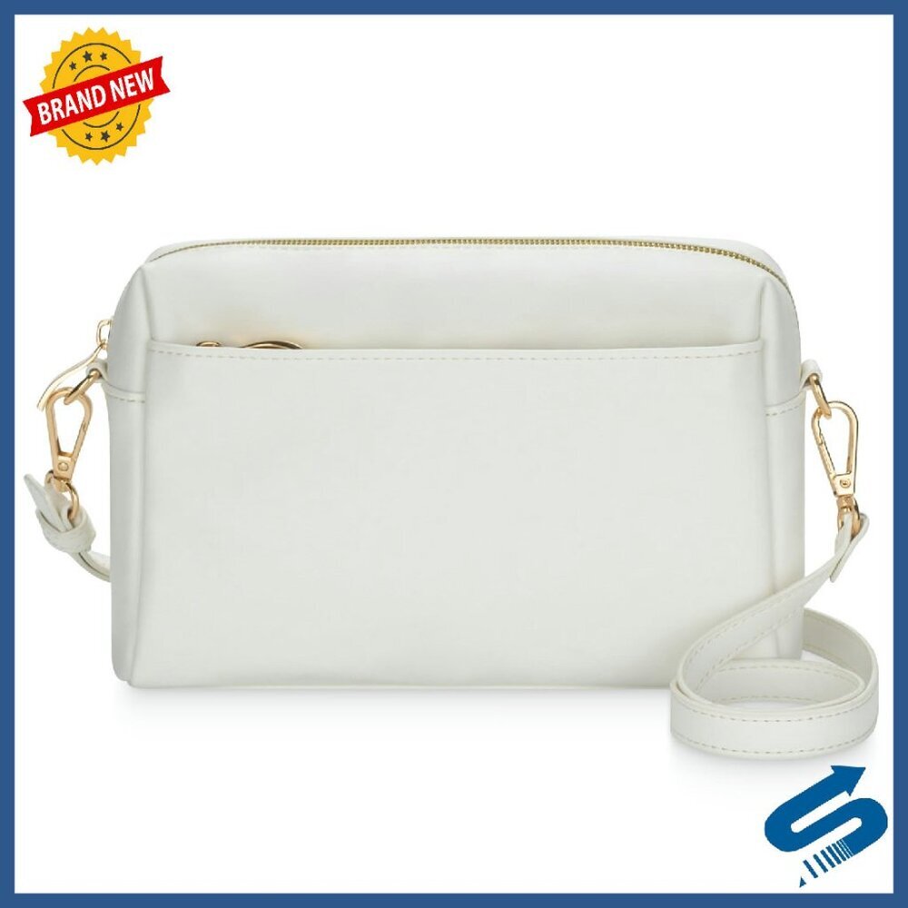 Sparkle Glitter Crossbody Bag with Adjustable Chain Strap & Zipper Pockets
